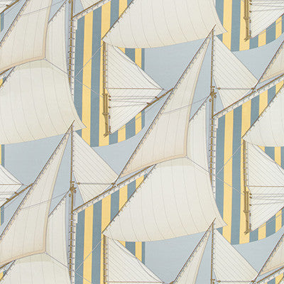 St Tropez Print Blue/Yellow by Lee Jofa Fabric