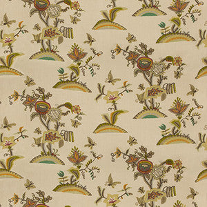 Cambria Crewel Plum/Moss by Lee Jofa Fabric