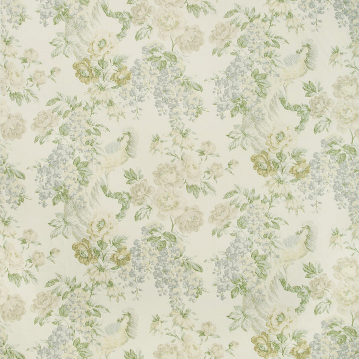 Montecito Floral Sky/Green by Lee Jofa Fabric SUZANNE RHEINSTEIN III LINEN - 53%;COTTON - 35%;NYLON - 12% United Kingdom HEAVY Horizontal: 27 and Vertical: 29 54 - Fabric Carolina -