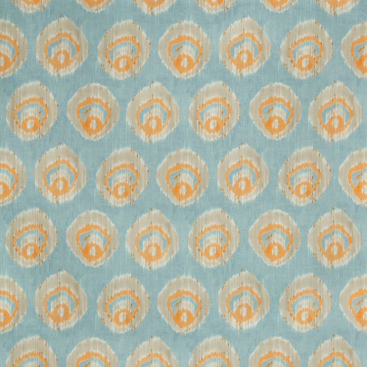 Monaco Print Aqua/Melon by Lee Jofa Fabric SUZANNE KASLER THE RIVIERA COLLECTION COTTON - 100% Italy MEDIUM Horizontal: 27 and Vertical: 19 55 - Fabric Carolina -