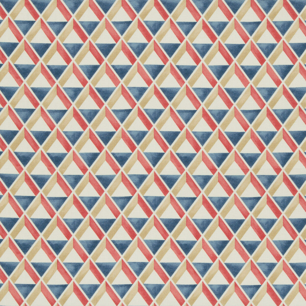 Cannes Print Red/Blue by Lee Jofa Designer Fabric SUZANNE KASLER THE RIVIERA COLLECTION COTTON - 52%;LINEN - 48% Italy MEDIUM Horizontal: 18 and Vertical: 25.2 54 - Swanky Fabrics -