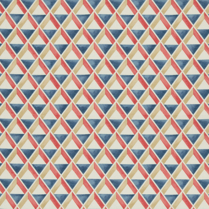 Cannes Print Red/Blue by Lee Jofa Designer Fabric SUZANNE KASLER THE RIVIERA COLLECTION COTTON - 52%;LINEN - 48% Italy MEDIUM Horizontal: 18 and Vertical: 25.2 54 - Swanky Fabrics -
