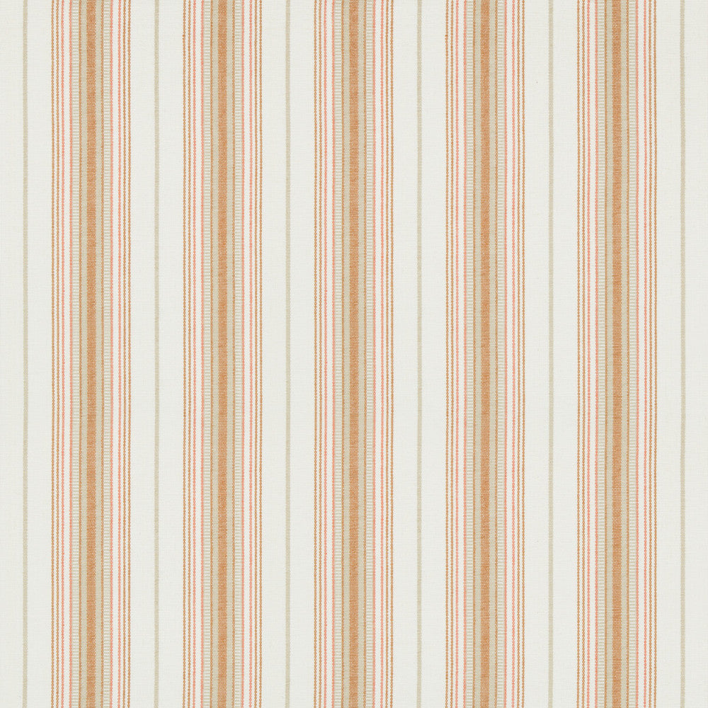 Cassis Stripe Tangerine by Lee Jofa Fabric SUZANNE KASLER THE RIVIERA COLLECTION COTTON - 100% India HEAVY Horizontal: 4.8 and Vertical: 0 53 - Fabric Carolina -