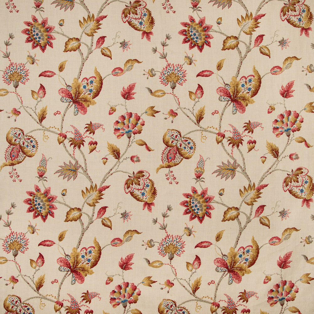 Hollin Print Spice by Lee Jofa Fabric MANOR HOUSE COTTON - 100% Thailand MEDIUM Horizontal: 26.25 and Vertical: 28.82 52.5 - Fabric Carolina -