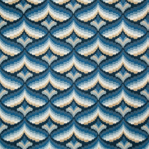 Giles Embroidery Indigo by Lee Jofa Fabric