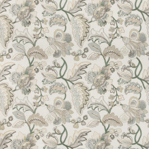 Orford Embroidery Leaf/Mist by Lee Jofa Fabric