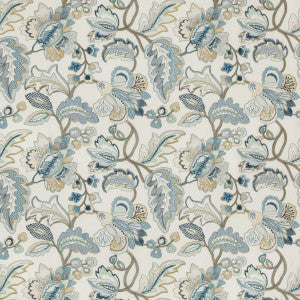 Orford Embroidery Blue/Gold by Lee Jofa Fabric