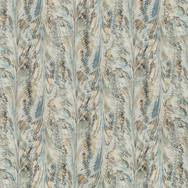 Taplow Print Sea Mist by Lee Jofa Fabric MANOR HOUSE LINEN - 100% Austria MEDIUM Horizontal: 14.2 and Vertical: 24.9 56.8 - Fabric Carolina -