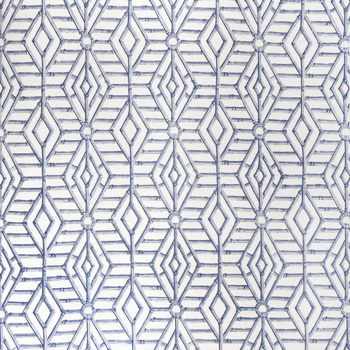 Bamboo Cane Blue by Lee Jofa Designer Fabric PAOLO MOSCHINO FABRICS LINEN - 67%;COTTON - 33% United Kingdom HEAVY Horizontal: 9.45 and Vertical: 5.12 53.94 - Swanky Fabrics -