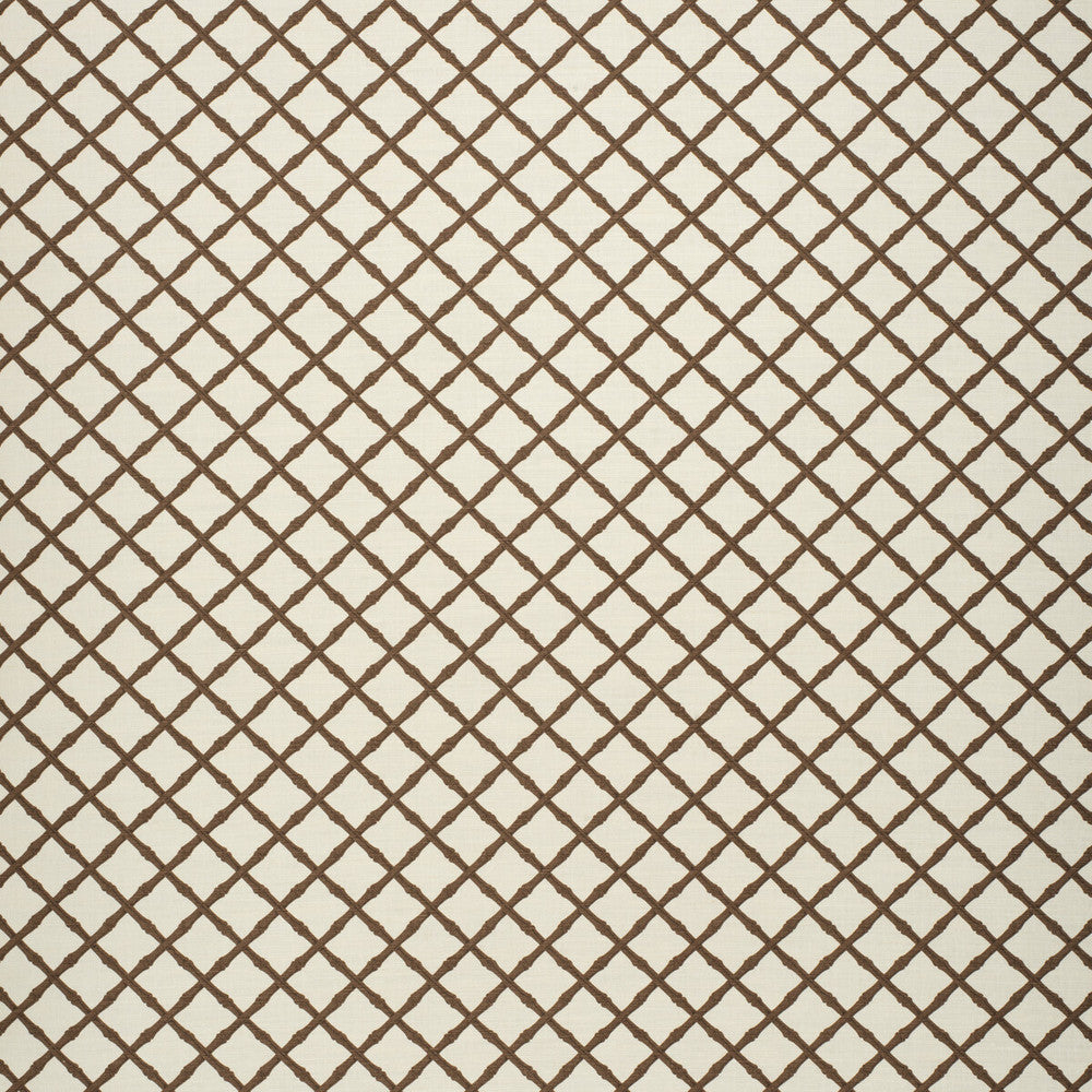 Bamboo Trellis Brown by Lee Jofa Fabric PAOLO MOSCHINO FABRICS LINEN - 67%;COTTON - 33% United Kingdom HEAVY Horizontal: 2.36 and Vertical: 2.36 53.15 - Fabric Carolina -