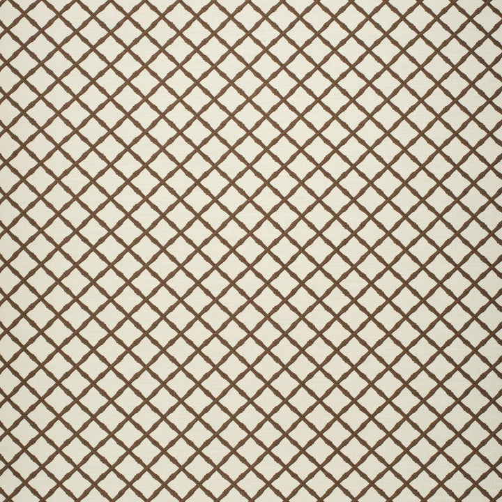 Bamboo Trellis Brown by Lee Jofa Fabric PAOLO MOSCHINO FABRICS LINEN - 67%;COTTON - 33% United Kingdom HEAVY Horizontal: 2.36 and Vertical: 2.36 53.15 - Fabric Carolina -