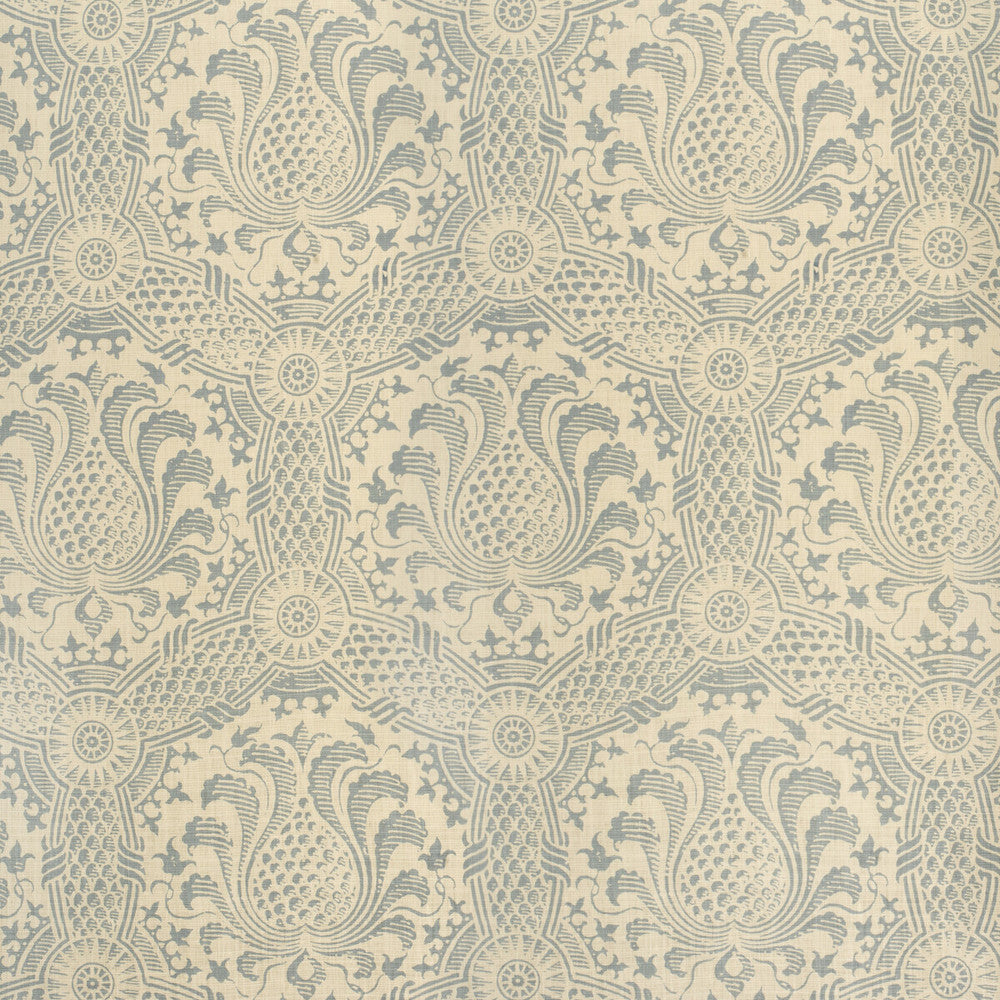 Coronet Blue by Lee Jofa Fabric PAOLO MOSCHINO FABRICS LINEN - 100% United Kingdom - Horizontal: 14.17 and Vertical: 24.61 50 - Fabric Carolina -