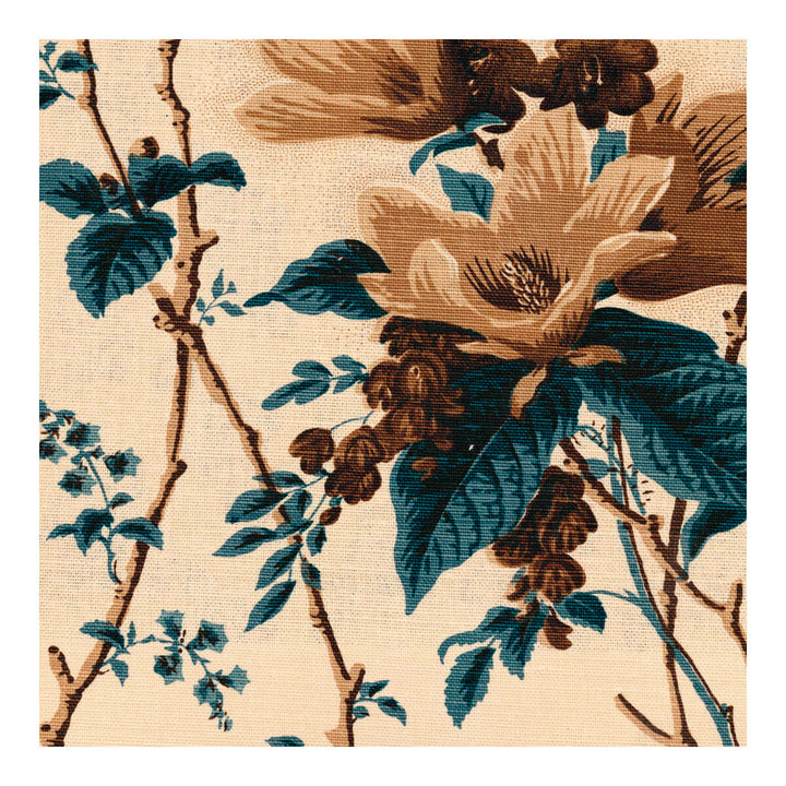 De La Tour Blu/Brow/Ecru by Lee Jofa Fabric PAOLO MOSCHINO FABRICS LINEN - 67%;COTTON - 33% United Kingdom HEAVY Horizontal: 19.88 and Vertical: 23.03 50 - Fabric Carolina -