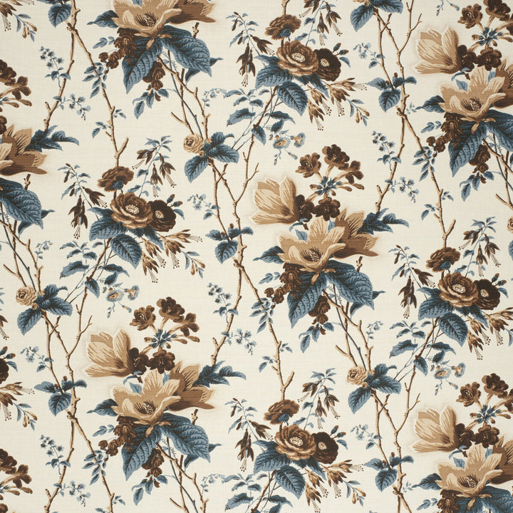 De La Tour Blu/Brow/Whi by Lee Jofa Fabric PAOLO MOSCHINO FABRICS LINEN - 67%;COTTON - 33% United Kingdom HEAVY Horizontal: 19.88 and Vertical: 23.03 50 - Fabric Carolina -