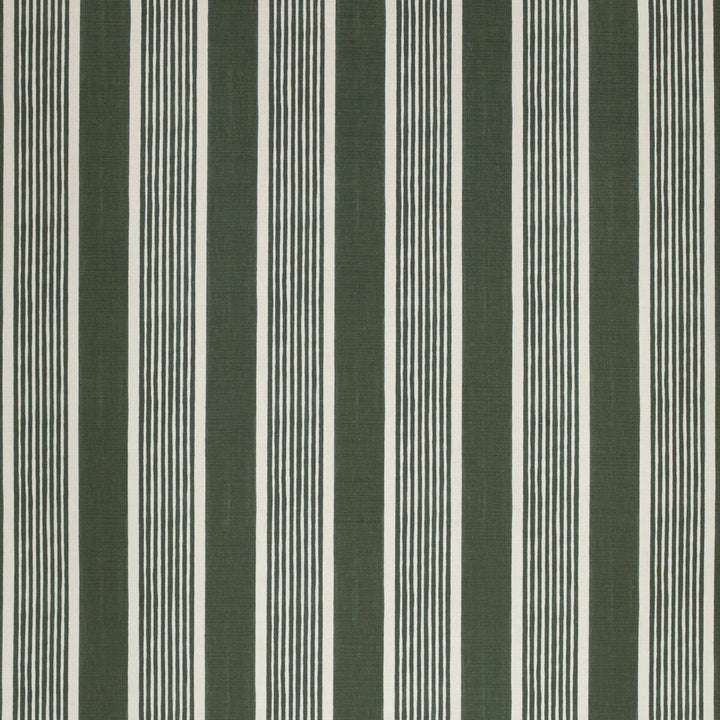 Elba Stripe Dark Green by Lee Jofa Fabric PAOLO MOSCHINO FABRICS LINEN - 67%;COTTON - 33% United Kingdom HEAVY Horizontal: 5.51 and Vertical: 51.18 - Fabric Carolina -