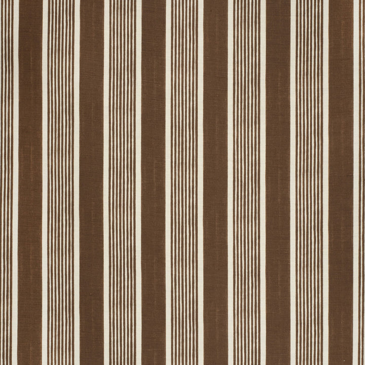 Elba Stripe Brown by Lee Jofa Fabric PAOLO MOSCHINO FABRICS LINEN - 67%;COTTON - 33% United Kingdom HEAVY Horizontal: 5.51 and Vertical: 51.18 - Fabric Carolina -