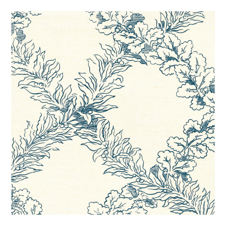 Leaf Trellis Blue by Lee Jofa Fabric PAOLO MOSCHINO FABRICS LINEN - 67%;COTTON - 33% United Kingdom HEAVY Horizontal: 16.93 and Vertical: 16.14 53.94 - Fabric Carolina -