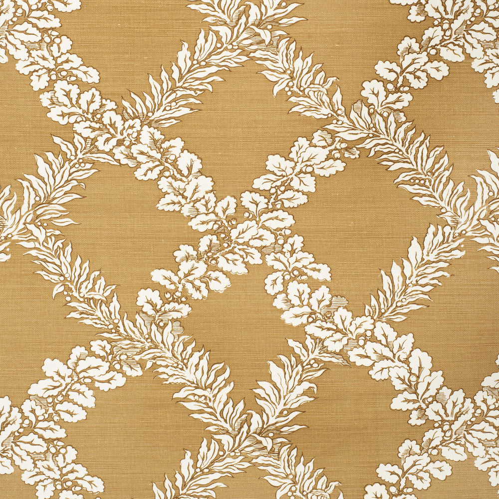 Leaf Trellis Caramel by Lee Jofa Fabric PAOLO MOSCHINO FABRICS LINEN - 67%;COTTON - 33% United Kingdom HEAVY Horizontal: 16.93 and Vertical: 16.14 53.94 - Fabric Carolina -