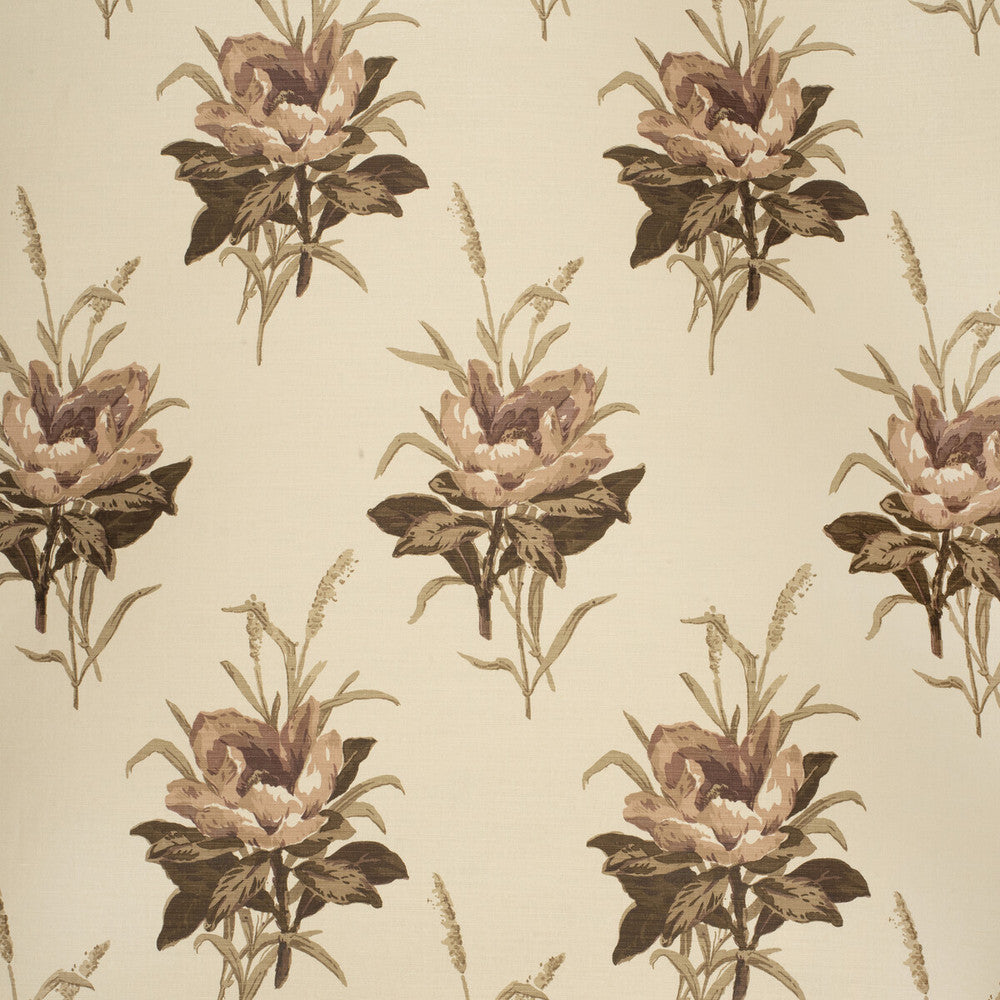 Melba Flower Plum/Ecru by Lee Jofa Fabric PAOLO MOSCHINO FABRICS LINEN - 67%;COTTON - 33% United Kingdom HEAVY Horizontal: 16.14 and Vertical: 25.59 50 - Fabric Carolina -