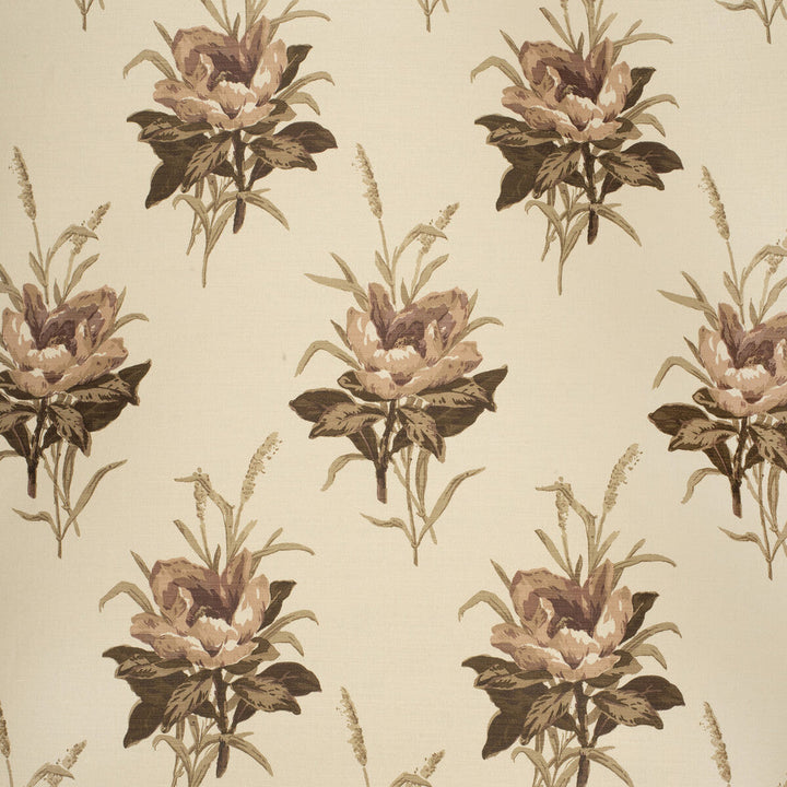 Melba Flower Plum/Ecru by Lee Jofa Designer Fabric PAOLO MOSCHINO FABRICS LINEN - 67%;COTTON - 33% United Kingdom HEAVY Horizontal: 16.14 and Vertical: 25.59 50 - Swanky Fabrics -