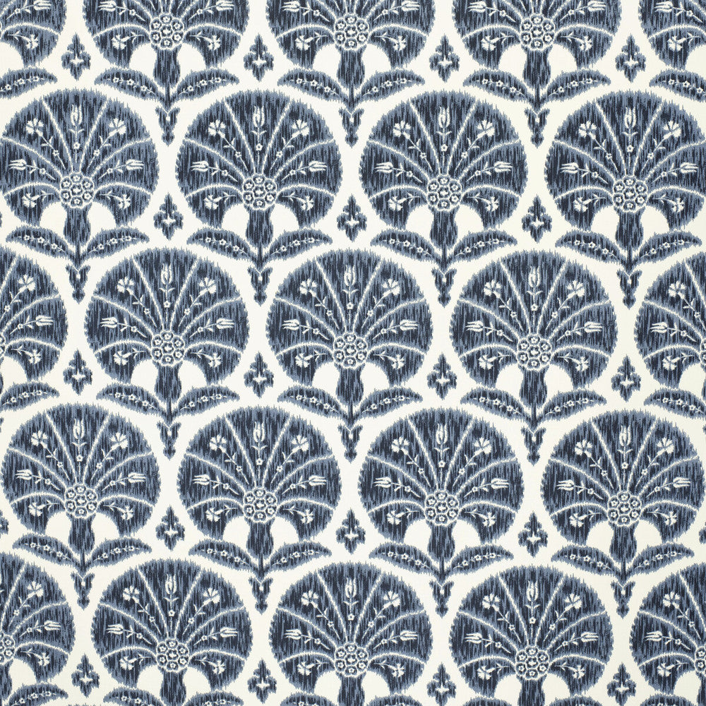Opium Cotton Navy by Lee Jofa Fabric PAOLO MOSCHINO FABRICS COTTON - 100% United Kingdom MEDIUM Horizontal: 9.06 and Vertical: 14.96 53.15 - Fabric Carolina -