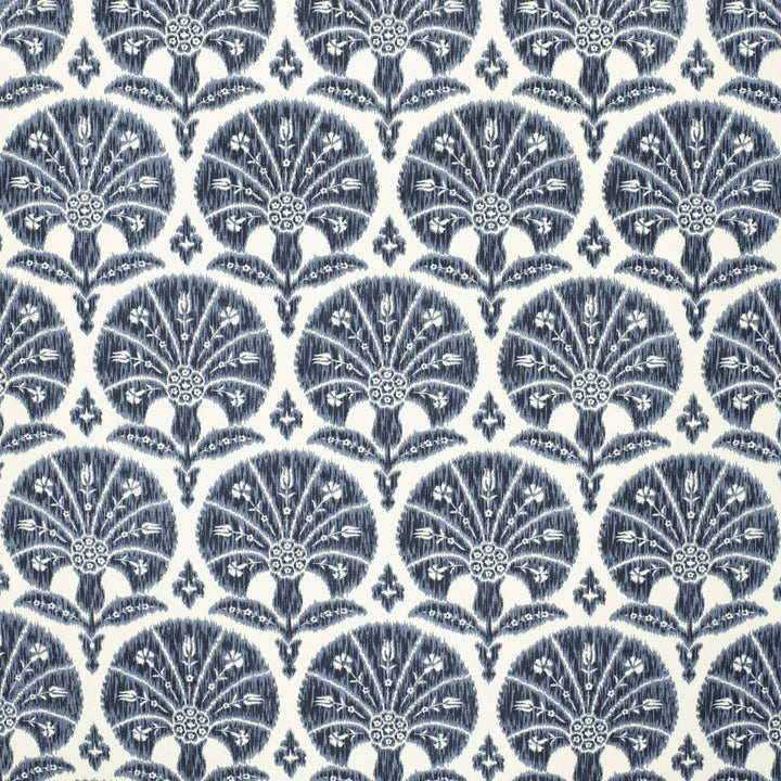 Opium Cotton Navy by Lee Jofa Fabric PAOLO MOSCHINO FABRICS COTTON - 100% United Kingdom MEDIUM Horizontal: 9.06 and Vertical: 14.96 53.15 - Fabric Carolina -