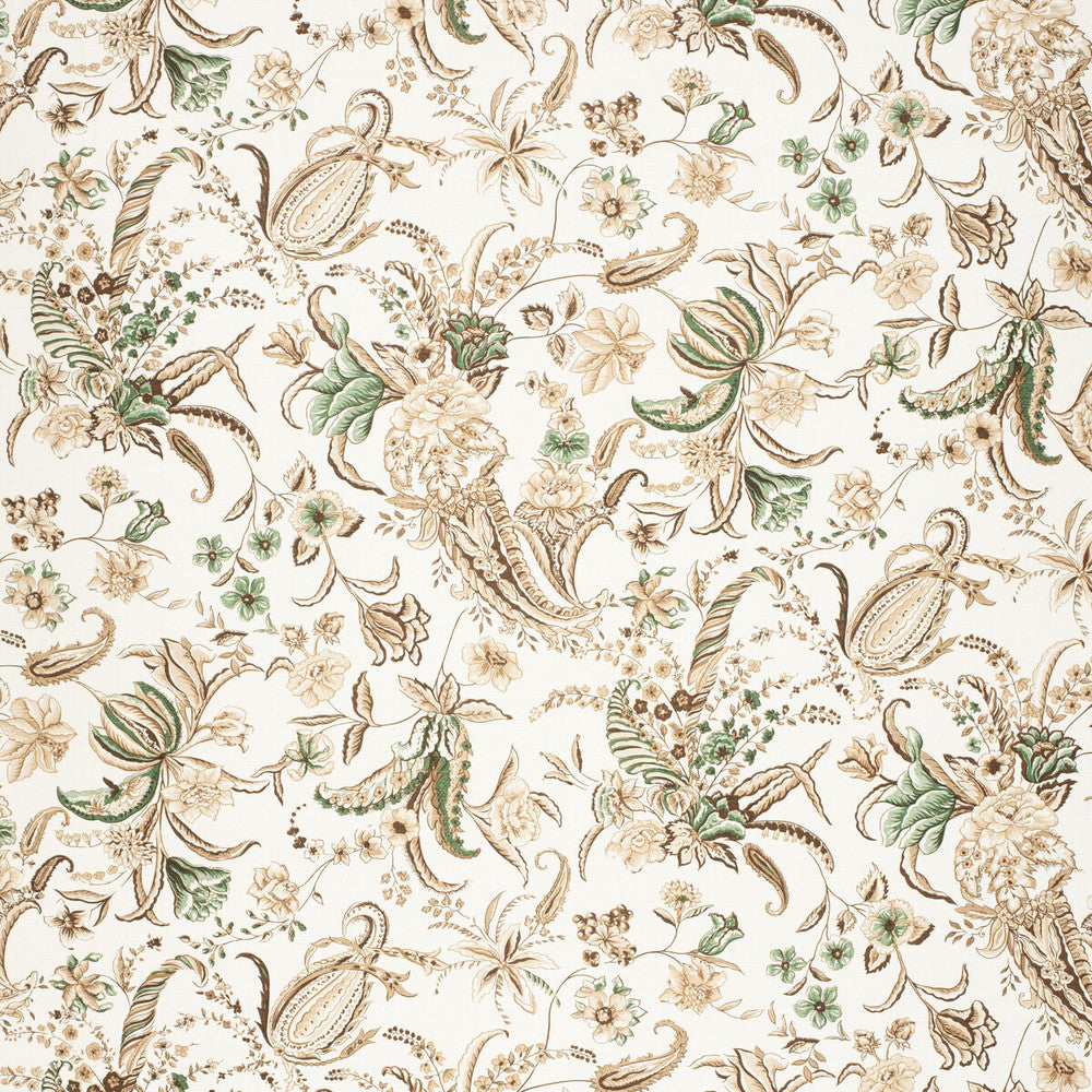 Paisley Passion Brow/Gree by Lee Jofa Fabric PAOLO MOSCHINO FABRICS LINEN - 67%;COTTON - 33% United Kingdom HEAVY Horizontal: 34.25 and Vertical: 24.41 51.97 - Fabric Carolina -