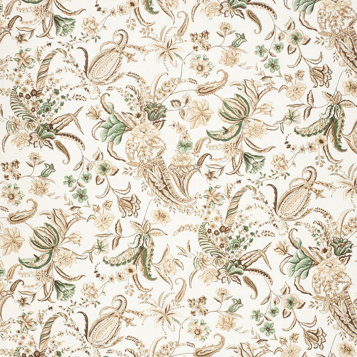 Paisley Passion Brow/Gree by Lee Jofa Fabric PAOLO MOSCHINO FABRICS LINEN - 67%;COTTON - 33% United Kingdom HEAVY Horizontal: 34.25 and Vertical: 24.41 51.97 - Fabric Carolina -