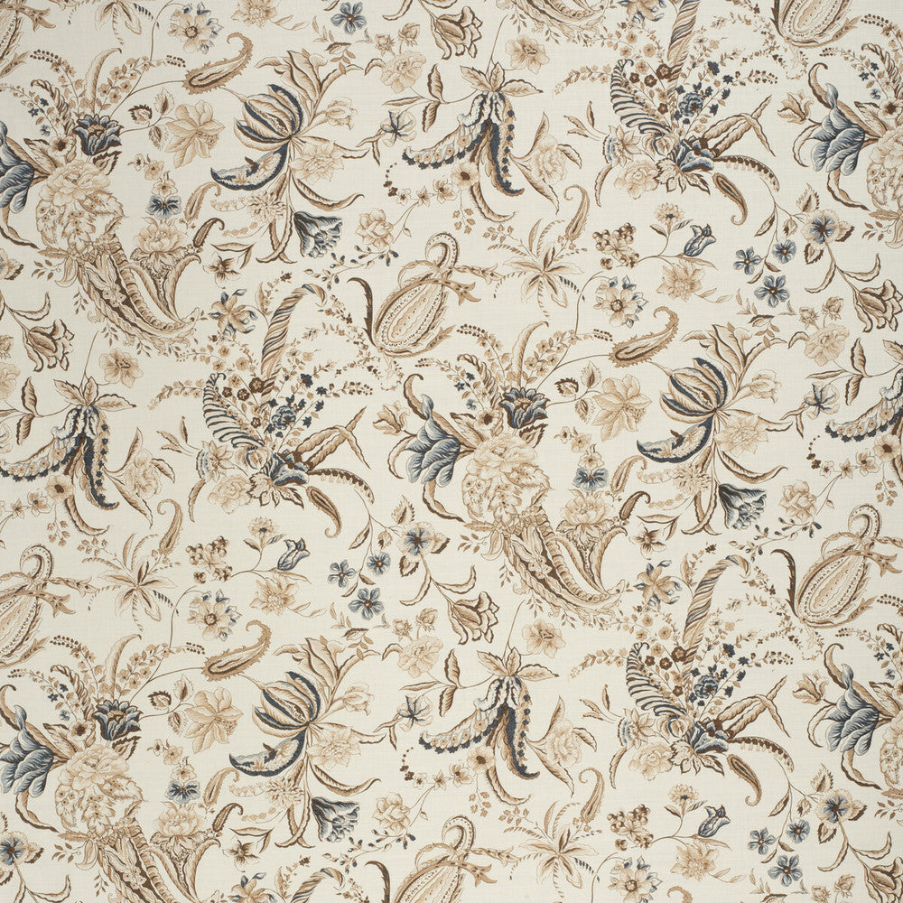 Paisley Passion Brow/Navy by Lee Jofa Fabric PAOLO MOSCHINO FABRICS LINEN - 67%;COTTON - 33% United Kingdom HEAVY Horizontal: 34.25 and Vertical: 24.41 51.97 - Fabric Carolina -