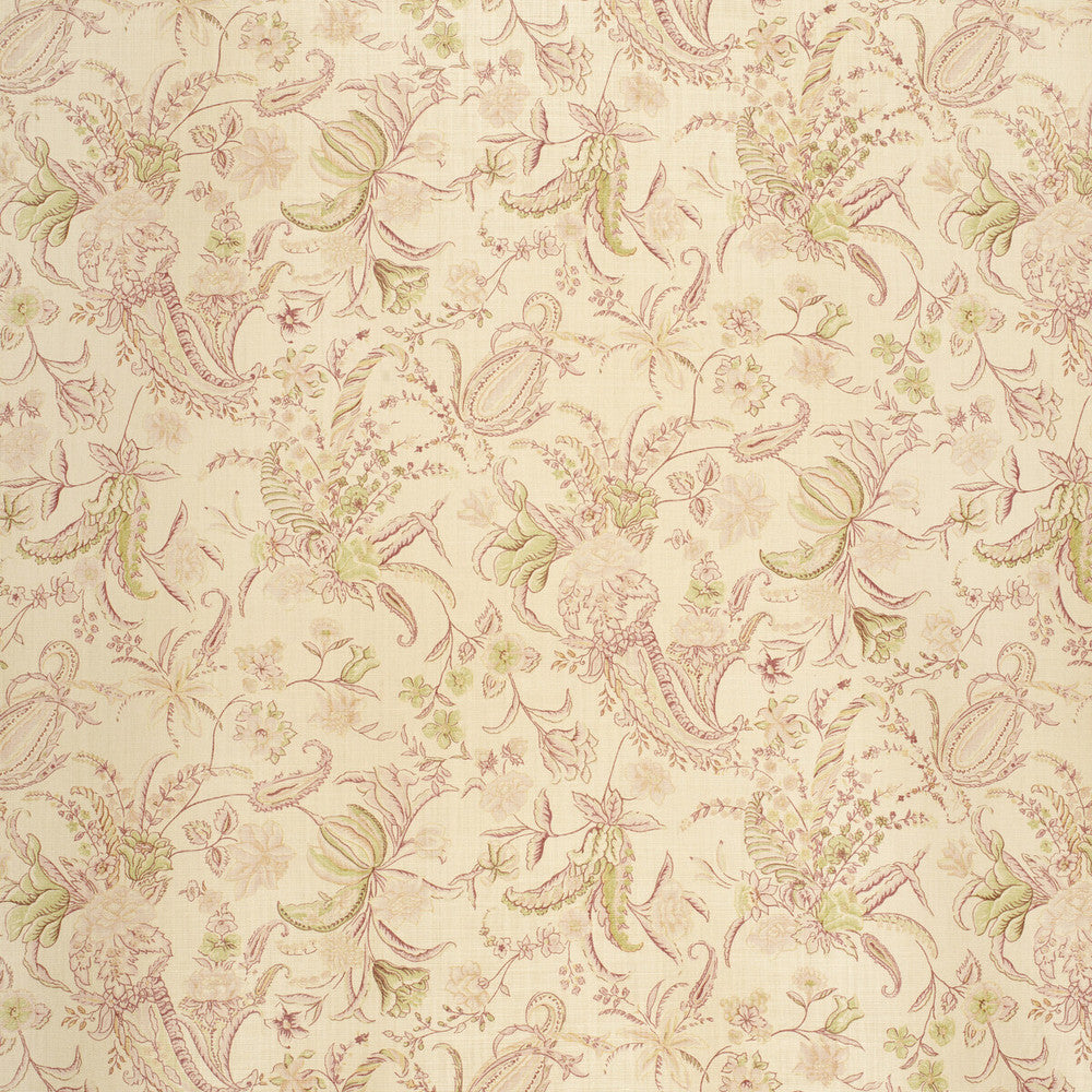 Paisley Passion Pink/Gree by Lee Jofa Fabric PAOLO MOSCHINO FABRICS LINEN - 67%;COTTON - 33% United Kingdom HEAVY Horizontal: 34.25 and Vertical: 24.41 51.97 - Fabric Carolina -