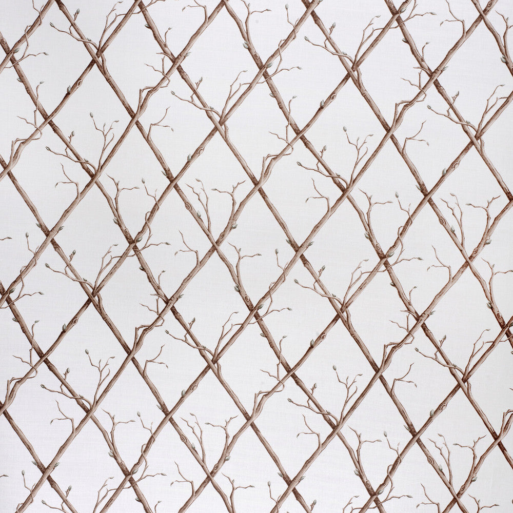 Twig Trellis Brown/White by Lee Jofa Fabric PAOLO MOSCHINO FABRICS LINEN - 67%;COTTON - 33% United Kingdom HEAVY Horizontal: 18.5 and Vertical: 18.5 53.94 - Fabric Carolina -