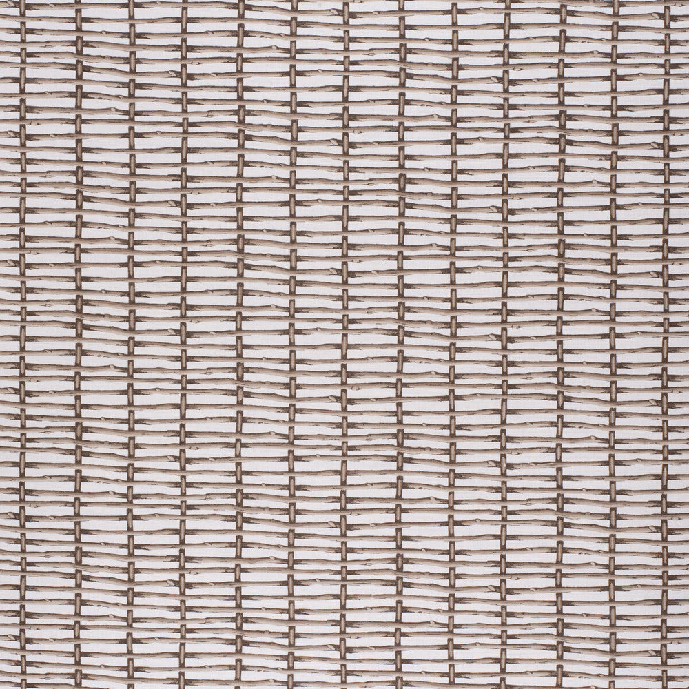 Twig Fence Brown/White by Lee Jofa Fabric PAOLO MOSCHINO FABRICS LINEN - 67%;COTTON - 33% United Kingdom HEAVY Horizontal: 18.5 and Vertical: 18.5 53.94 - Fabric Carolina -
