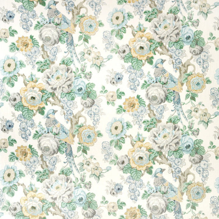 Avondale Print Slate/Aqua by Lee Jofa Fabric Lee Jofa Fabric Avondale Print Slate/AquaFabric AVONDALE COTTON - 49%;VISCOSE - 46%;POLYESTER - 5% Italy </p><p>Repeat: H: 26.2, V: 26.4 52 - Fabric Carolina -
