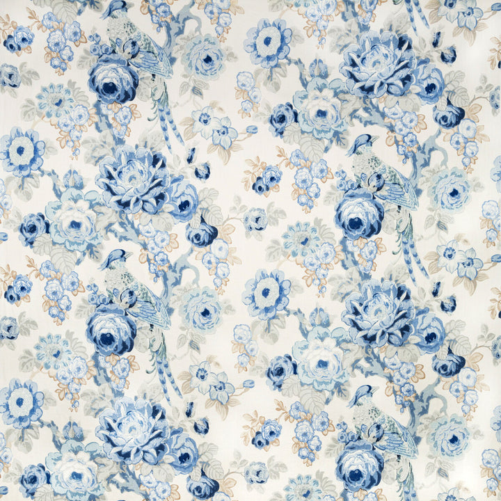 Avondale Print Blue/Slate by Lee Jofa Fabric AVONDALE COTTON - 49%;VISCOSE - 46%;POLYESTER - 5% Italy HEAVY Horizontal: 26.2 and Vertical: 26.4 52 - Fabric Carolina -