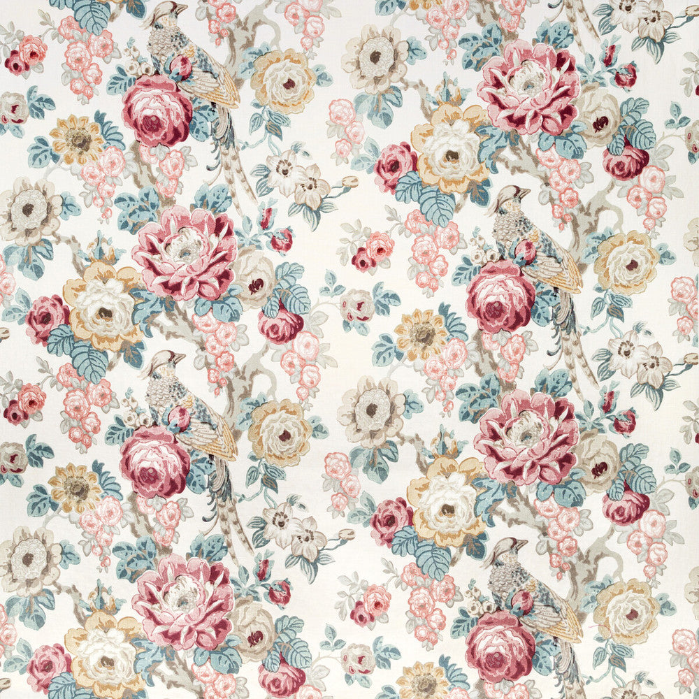 Avondale Print Ruby/Spice by Lee Jofa Fabric AVONDALE COTTON - 49%;VISCOSE - 46%;POLYESTER - 5% Italy HEAVY Horizontal: 26.2 and Vertical: 26.4 52 - Fabric Carolina -