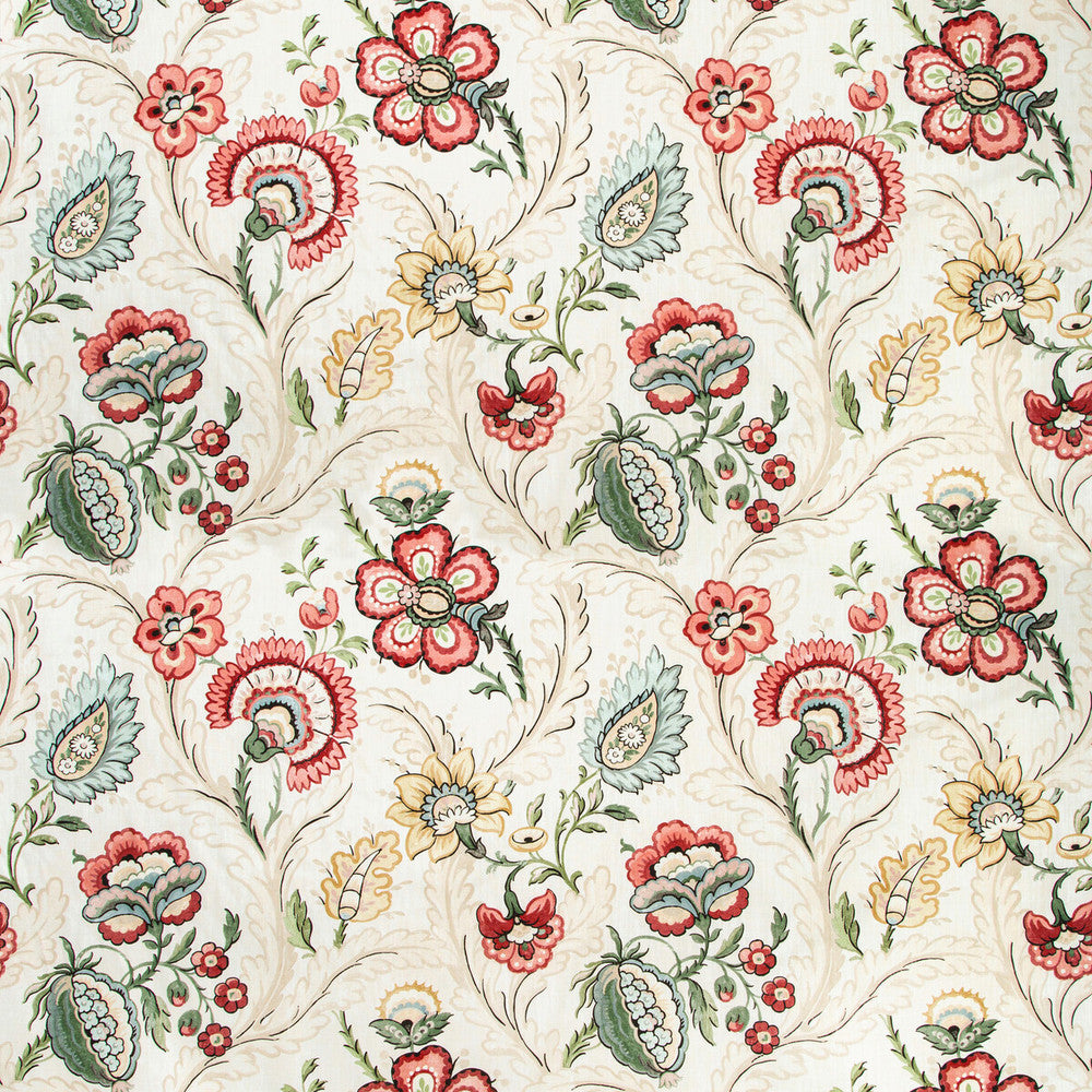 Wimberly Print Berry/Gold by Lee Jofa Fabric AVONDALE LINEN - 100% United Kingdom MEDIUM Horizontal: 27 and Vertical: 26.67 54 - Fabric Carolina -