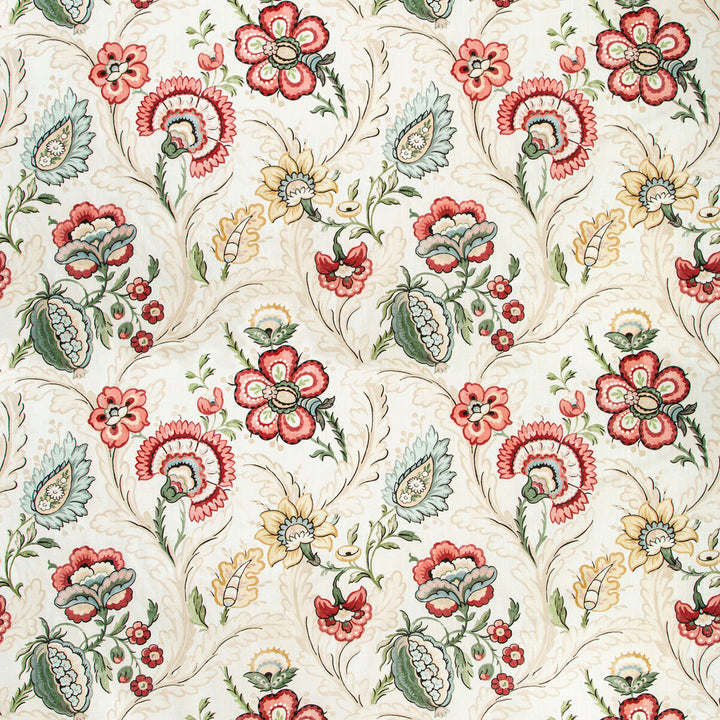 Wimberly Print Berry/Gold by Lee Jofa Fabric AVONDALE LINEN - 100% United Kingdom MEDIUM Horizontal: 27 and Vertical: 26.67 54 - Fabric Carolina -