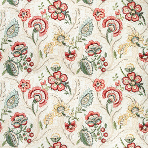 Wimberly Print Berry/Gold by Lee Jofa Fabric