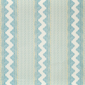 Whitaker Print Ocean/Gold by Lee Jofa Fabric