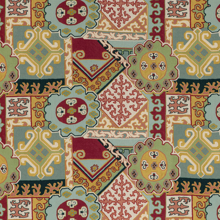 Batangas Print Red/Multi by Lee Jofa Fabric MINDORO LINEN - 100% Italy HEAVY Horizontal: 27 and Vertical: 17.32 54 - Fabric Carolina -