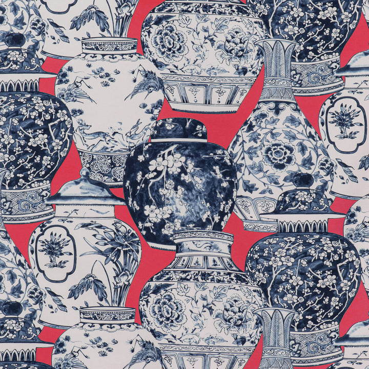 Pandan Print Chili/Blue by Lee Jofa Fabric Lee Jofa Fabric Pandan Print Chili/BlueFabric MINDORO COTTON - 100% Italy </p><p>Repeat: H: 53.54, V: 25.2 53.94 - Fabric Carolina -