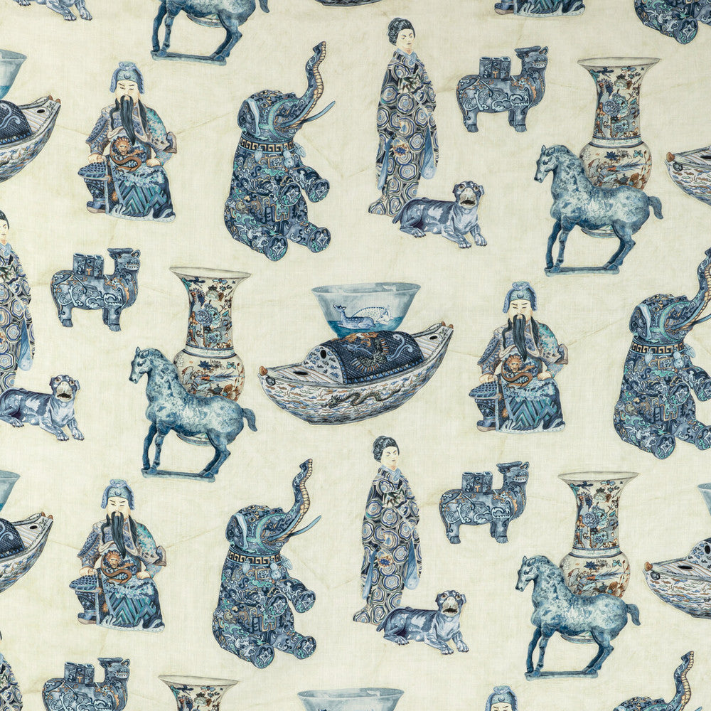 Tambelan Print Porcelain by Lee Jofa Fabric Lee Jofa Fabric Tambelan Print PorcelainFabric MINDORO LINEN - 100% Austria </p><p>Repeat: H: 29.13, V: 31.5 58.27 - Fabric Carolina -