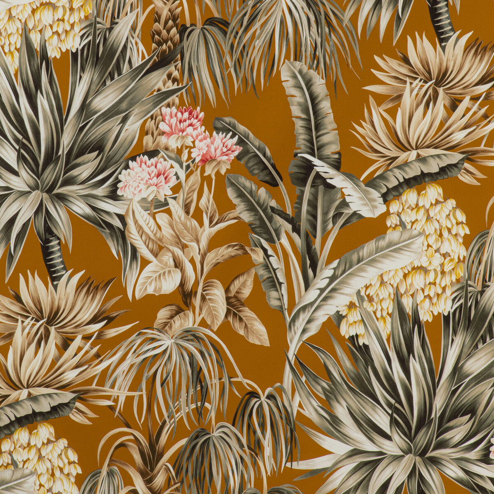 Caluya Print Bronze by Lee Jofa Fabric MINDORO COTTON - 100% Italy HEAVY Horizontal: 55.12 and Vertical: 37.4 55.12 - Fabric Carolina -