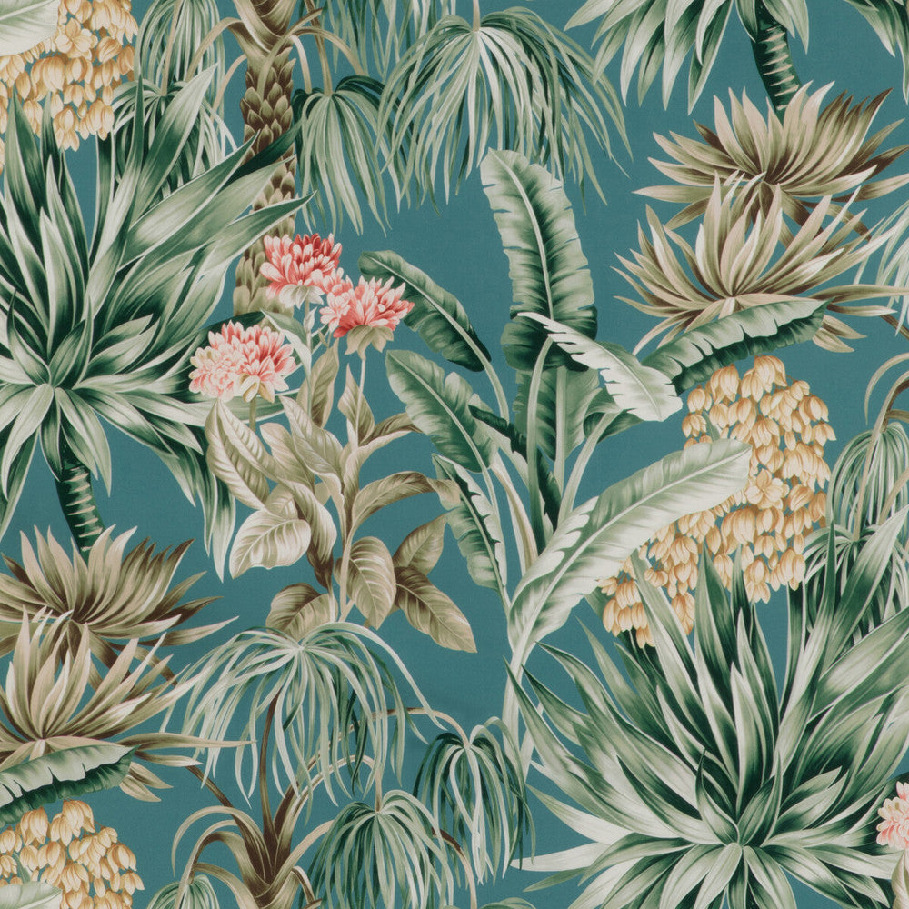 Caluya Print Lagoon by Lee Jofa Fabric MINDORO COTTON - 100% Italy HEAVY Horizontal: 55.12 and Vertical: 37.4 55.12 - Fabric Carolina -