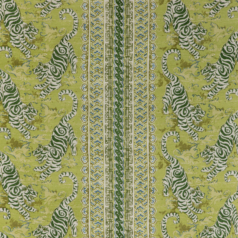 Bongol Print Kiwi by Lee Jofa Fabric MINDORO LINEN - 44%;COTTON - 35%;RAYON - 21% India Horizontal: 26.5 and Vertical: 27.56 52.95 - Fabric Carolina -