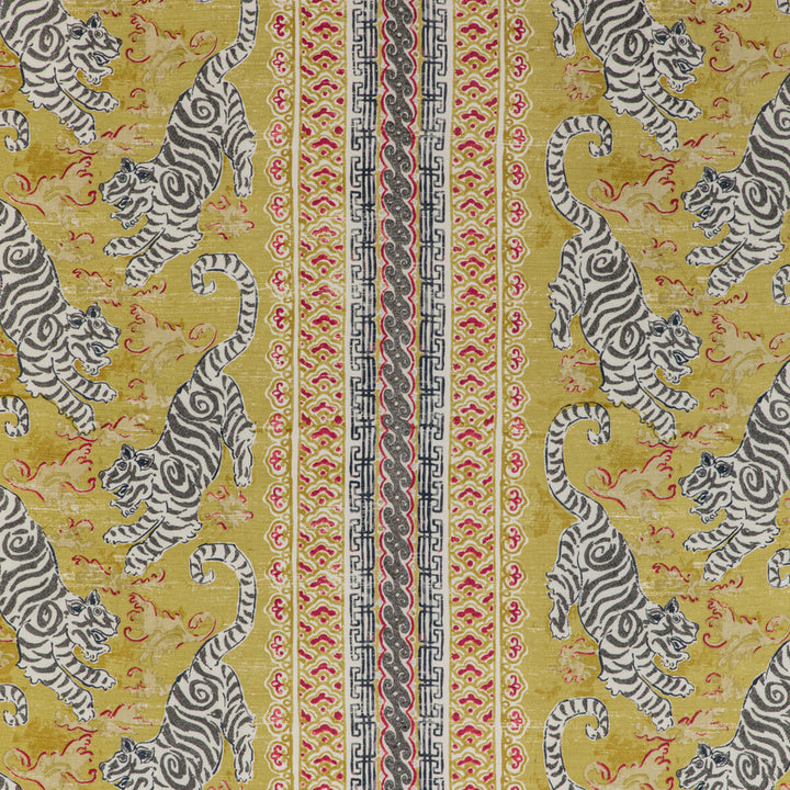 Bongol Print Citrine by Lee Jofa Fabric MINDORO LINEN - 44%;COTTON - 35%;RAYON - 21% India Horizontal: 26.5 and Vertical: 27.56 52.95 - Fabric Carolina -
