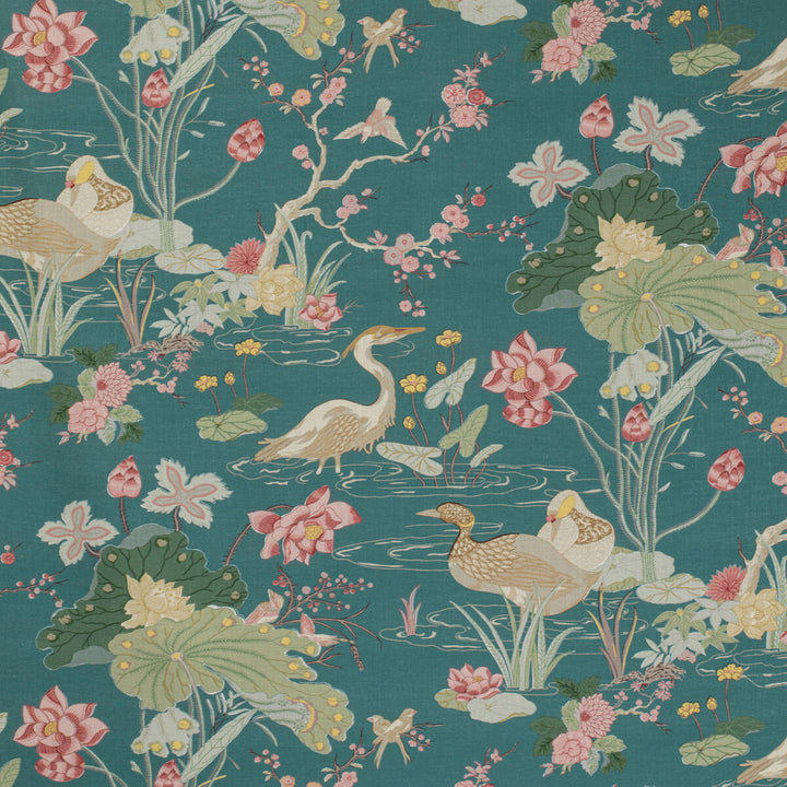 Luzon Print Lagoon by Lee Jofa Fabric MINDORO VISCOSE - 82%;LINEN - 18% United Kingdom MEDIUM Horizontal: 27 and Vertical: 41 54 - Fabric Carolina -