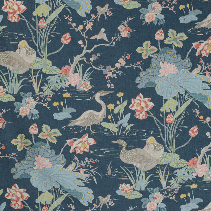 Luzon Print Sapphire by Lee Jofa Designer Fabric MINDORO VISCOSE - 82%;LINEN - 18% United Kingdom MEDIUM Horizontal: 27 and Vertical: 41 54 - Swanky Fabrics -