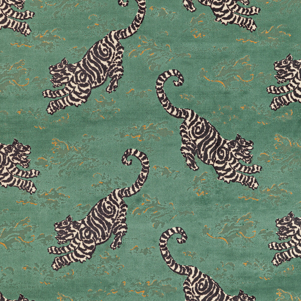 Bongol Velvet Jade by Lee Jofa Fabric MINDORO VISCOSE - 76%;POLYESTER - 24% India HEAVY Horizontal: 26.36 and Vertical: 18.1 55.09 - Fabric Carolina -
