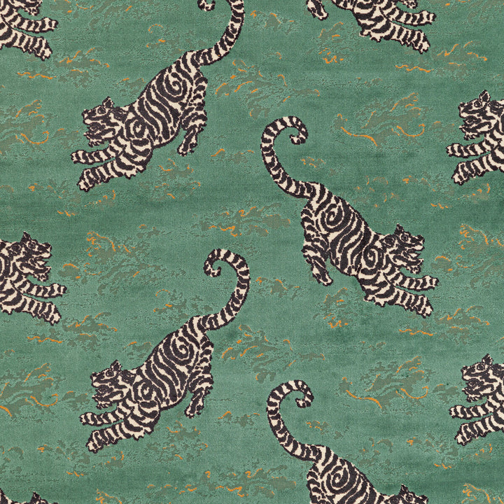 Bongol Velvet Jade by Lee Jofa Fabric MINDORO VISCOSE - 76%;POLYESTER - 24% India HEAVY Horizontal: 26.36 and Vertical: 18.1 55.09 - Fabric Carolina -